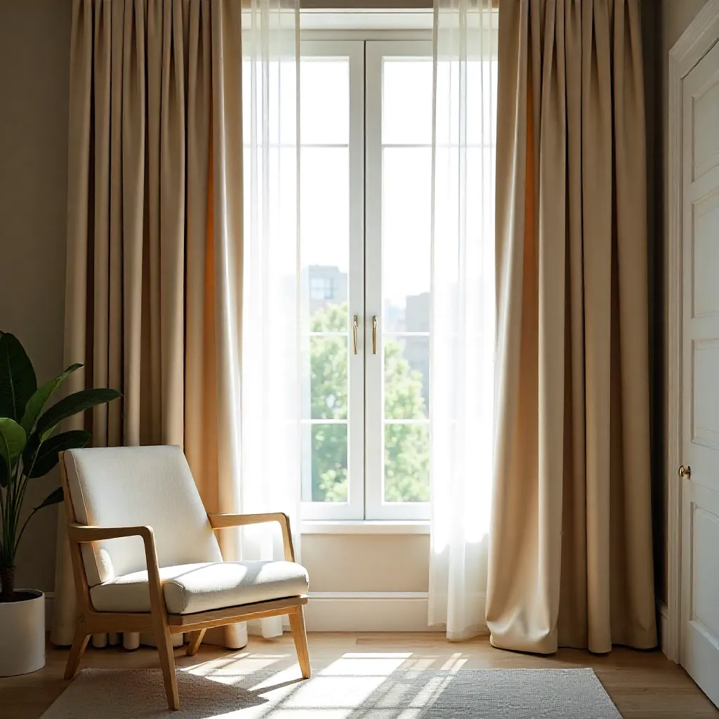 Harmaat pellavaverhot